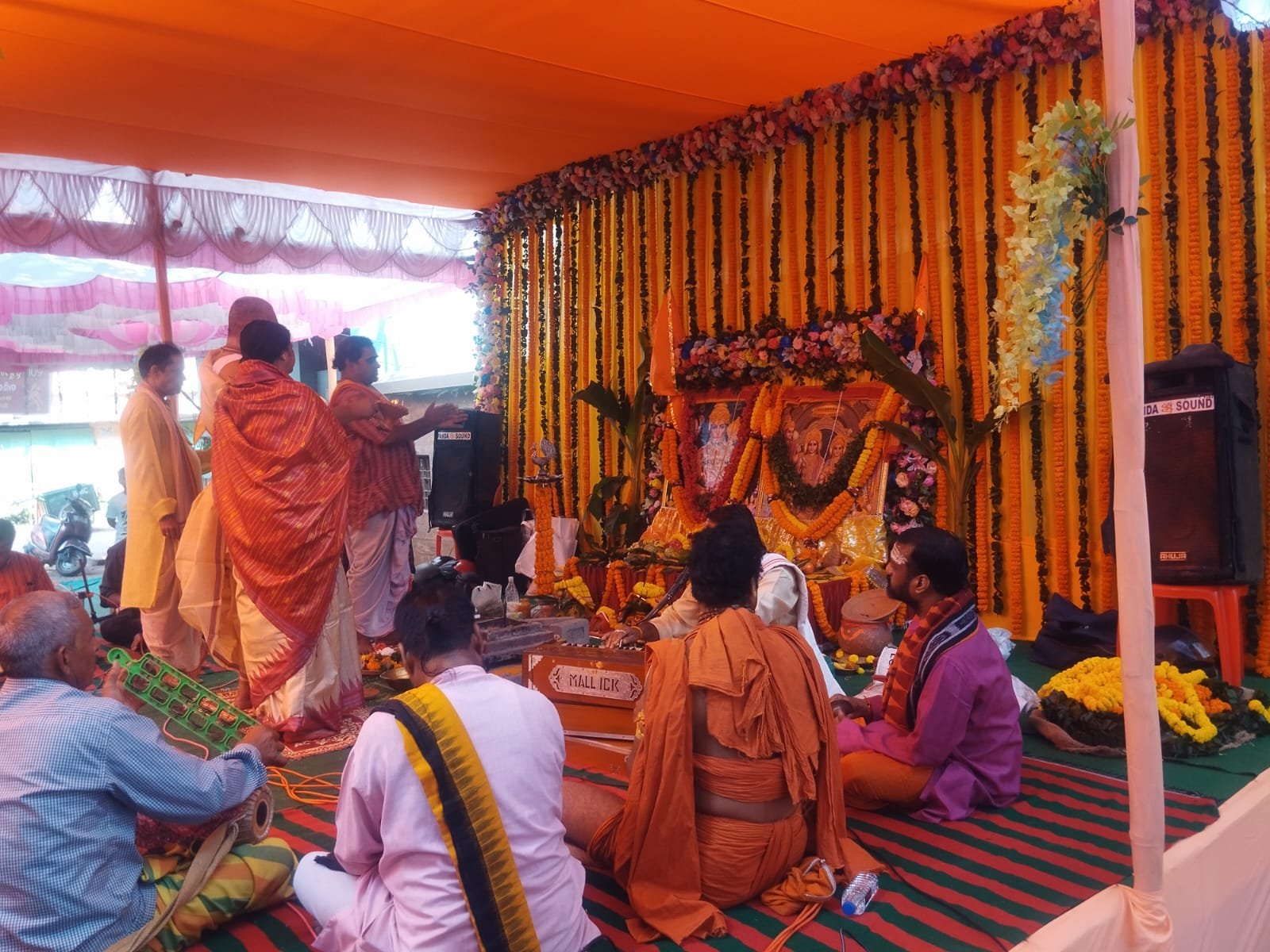 Divine blessings and temple gate welcome view